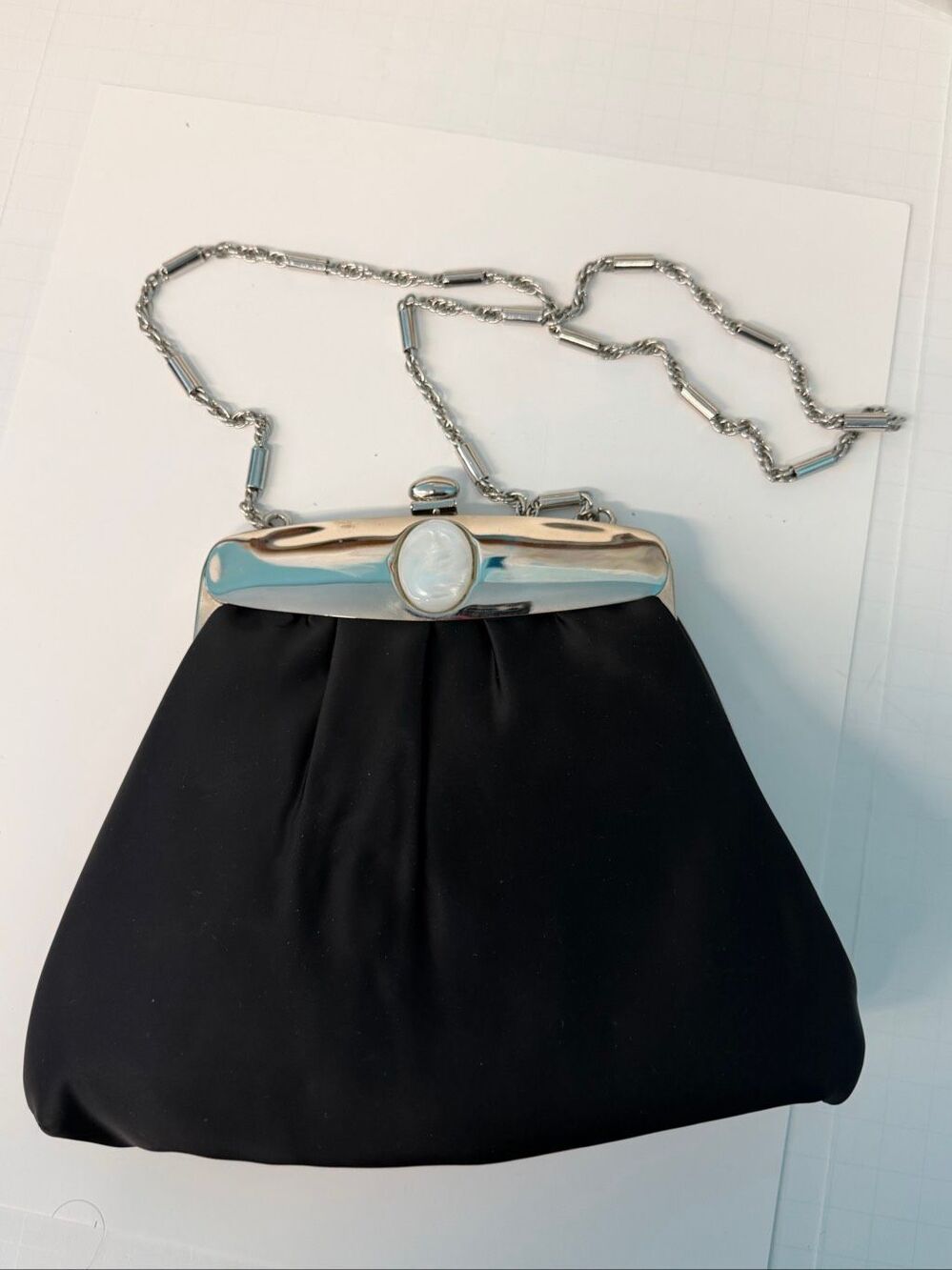 Andre Black Mid Century Evening Bag